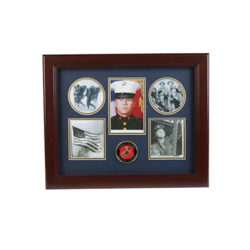 U.S. Marine Corps Medallion 5 Picture Collage Frame, , The Military Gift Store, Picture Collage Frame