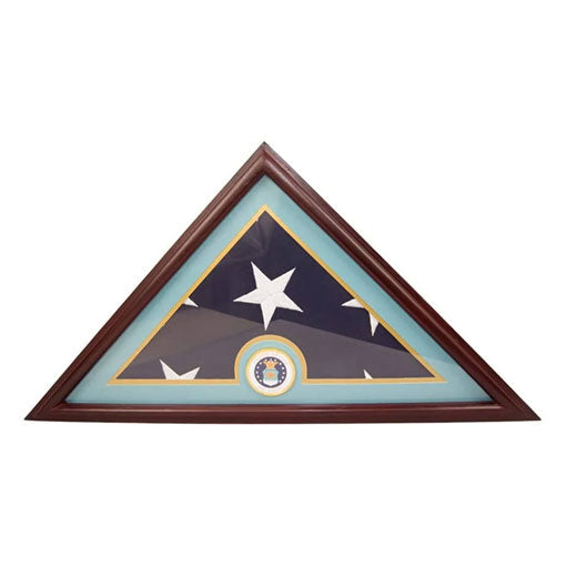 Flags Connections - AIR Force Flag Display Case Box, 5x9 Burial - Funeral - Veteran Flag Elegant Display Case with Flat Base, Solid Wood, Cherry Finish., AIR Force Flag Display Case Box, 5x9 Burial - Funeral, The Military Gift Store, Flag Display cases (71)