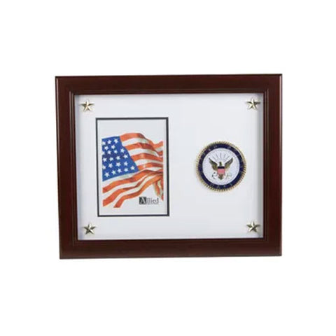 U.S. Navy Medallion 5-Inch by 7-Inch Picture Frame with Stars - The Military Gift Store