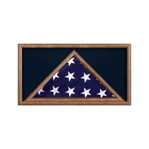 Large Military Flag and Medal Display Case -Shadow Box - Fit 5" x 9.5" Casket Flag., Large Military Flag and Medal Display Case -Shadow Box., The Military Gift Store, Rectangular Flag case