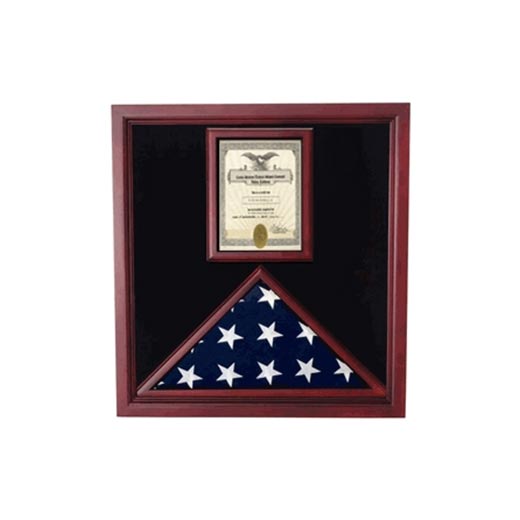 Flag and Document Case - Vertical 8 1/2 x 11 Document - Oak or Cherry or Black Material., Flag and Document Case - Vertical 8 1/2 x 11 Document., The Military Gift Store, Flag and Document Display Case