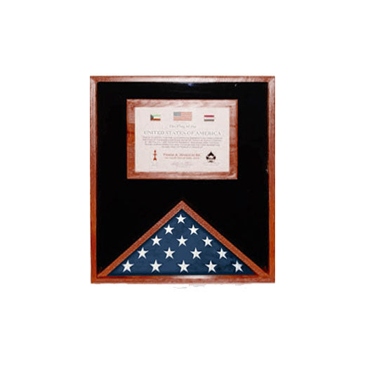 Flag and Document Case for 5ft x 9.5ft US Made - Fit 5' x 9.5' Casket Flag., Flag and Document Case for 5ft x 9.5ft US Made., The Military Gift Store, Flag and Document Display Case