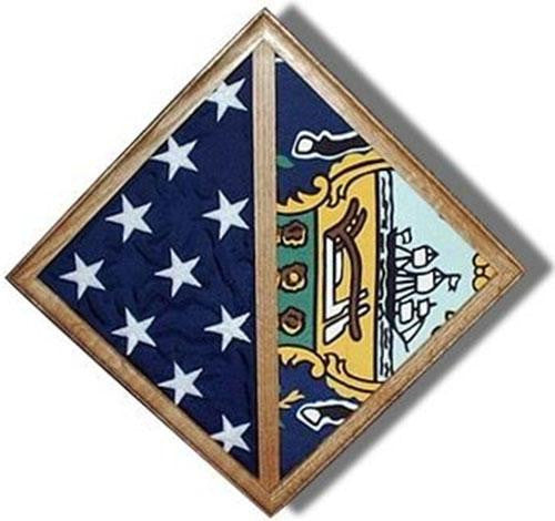 Flag Connections 2 Flags display case, Wall Mounted box, , The Military Gift Store, Flag Display cases (71)