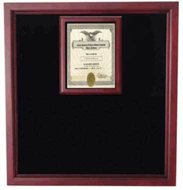Document Case - Vertical 8 1/2 x 11 Cherry Document case, , The Military Gift Store, Casket Flag Display Cases