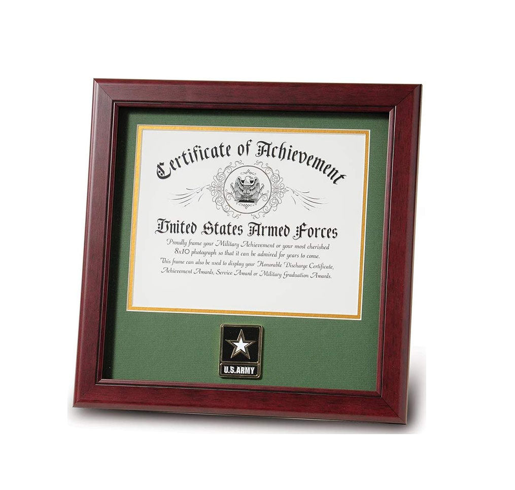 United States Go Army Certificate of Achievement Frame with Medallion (8 x 10 inch), United States Go Army Certificate of Achievement Frame with Medallion, The Military Gift Store, Awards Case