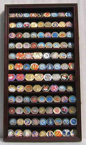 Flag Connections LOCKABLE Military Challenge Coin Display Case Cabinet Rack Holder, LOCKABLE Military Challenge Coin Display Case Cabinet Rack Holder, The Military Gift Store, Challenge COIN DISPLAY STANDS - Coin Display Rack (17)