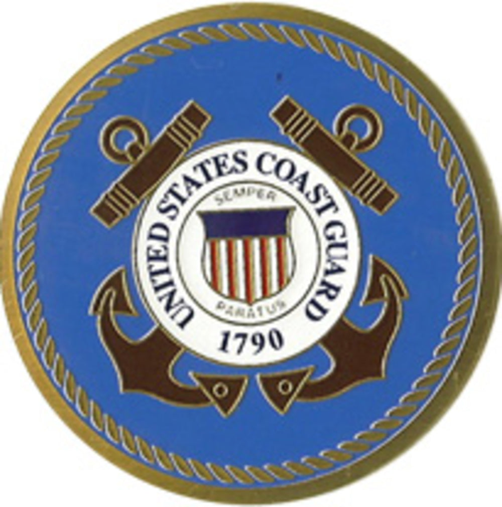 COAST GUARD Color Medallion, USCG Medalions., , The Military Gift Store, Single Medal