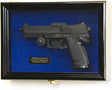 Single Pistol Display Case Wall Mount Solid Hardwood Cabinet Gun Holder, Single Pistol Display Case Wall Mount Solid Hardwood Cabinet Gun, The Military Gift Store, Gun Display Case