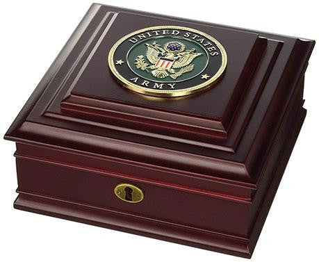 Flag Connections U.S. Army Medallion Desktop Box, , The Military Gift Store, Display Case Accessories