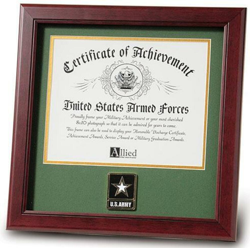 Flag Connections United States Go Army Certificate of Achievement Frame with Medallion (8 x 10 inch), United States Go Army Certificate of Achievement Frame with Medallion, The Military Gift Store, Awards Display Cases, Awards Display Frames (62)