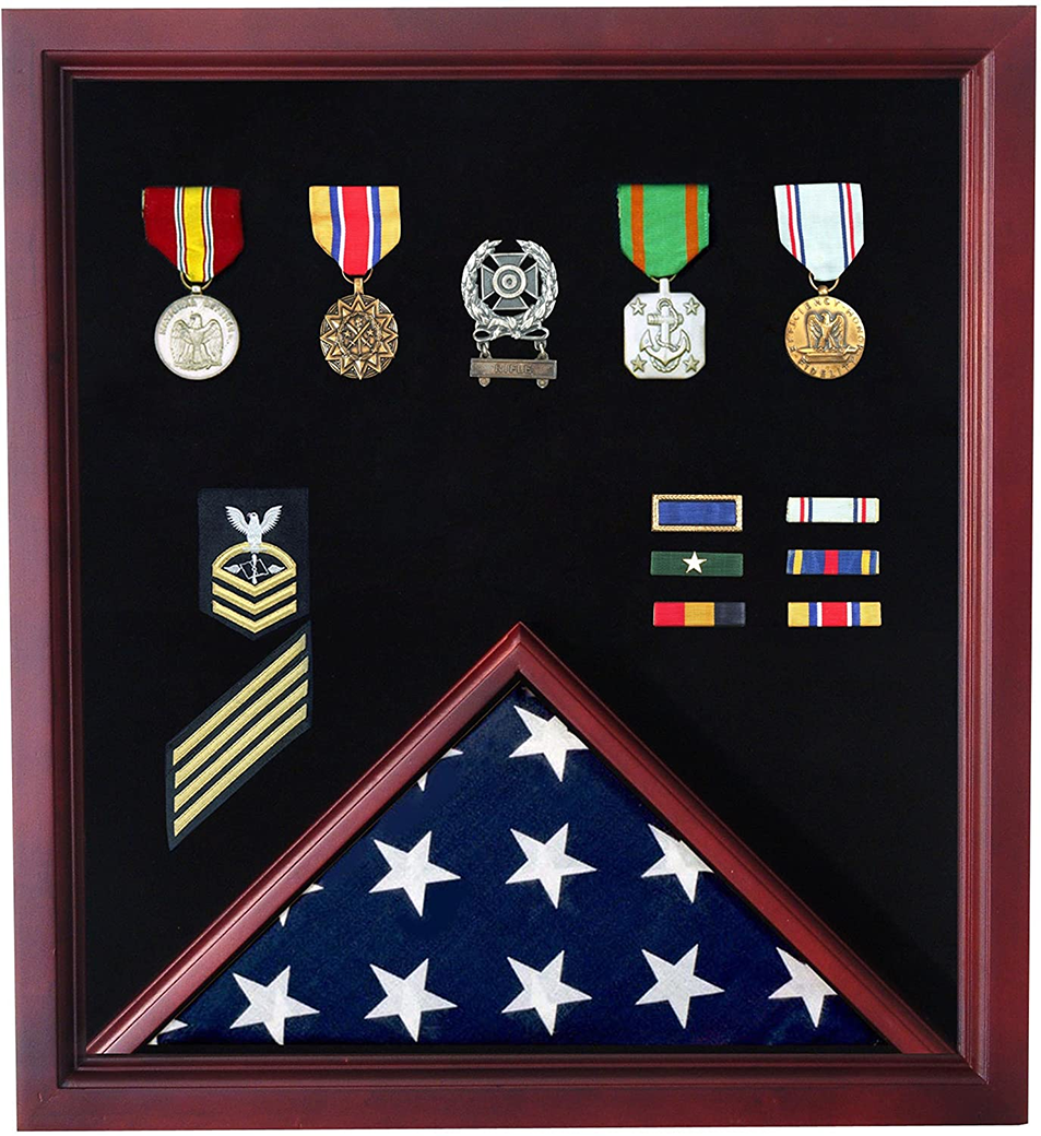 Cherry Medal and Flag Display Case American Made by veterans for capitol flag, Cherry Medal and Flag Display Case American Made by veterans, The Military Gift Store, Army Flag Display Cases (64)