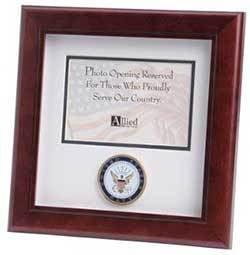 U.S. Navy Medallion Landscape Picture Frame, Mahogany Made, , The Military Gift Store, Coast Guard Shadow Box and Coast Guard Flag Cases (58)