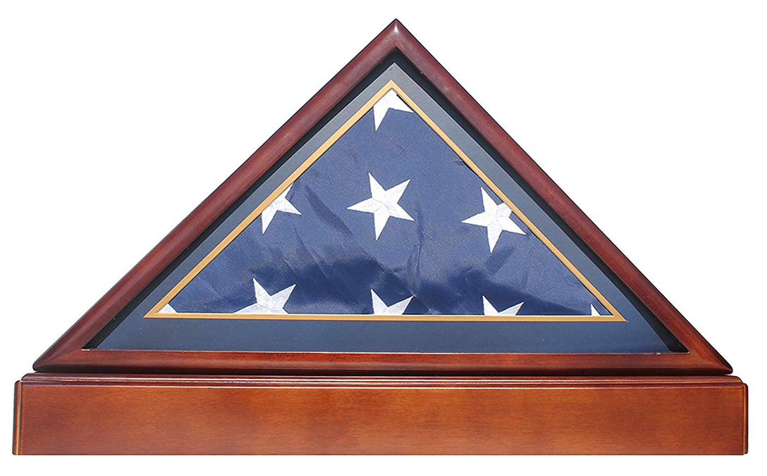 Burial/Funeral Flag Display Case Frame, Military Shadow Box with Pedestal Stand - 3'x5' Flag, Burial/Funeral Flag Display Case Frame, Military Shadow Box, The Military Gift Store, Burial Flag Display Cases fit 5ft X 9.5ft Flags (31)