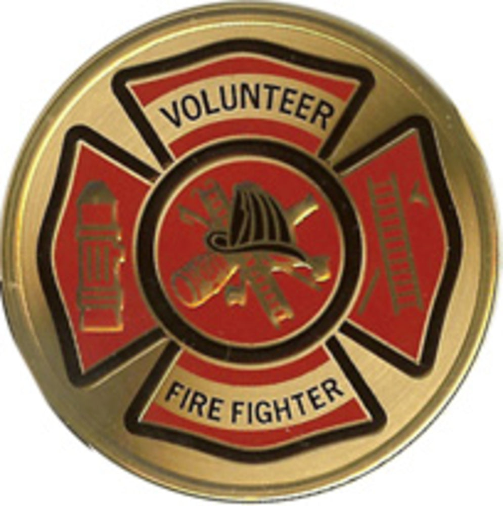 VOLUNTEER FIRE FIGHTER Color Medallion., , The Military Gift Store, Single Medal
