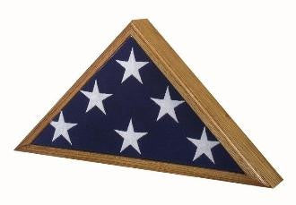 High Quality - Flag Display Case American Made! Oak Finish, , The Military Gift Store, Flag Case