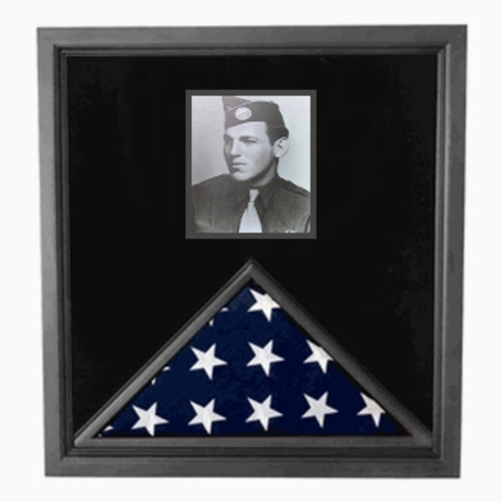 Photo Flag and Medal Display Case, Flag and Photo Frame. - The Military Gift Store