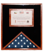 Flag Display Cases with Certificate Holder,Cherry Case, , The Military Gift Store, Flag and Document Case