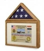 Large 3x5 Flag and Military Medals Display Case Cabinet, , The Military Gift Store, Flag and Certificate Case