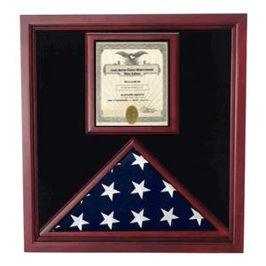 Award and flag display case display Case - Military Colored Medallions, , The Military Gift Store, Burial Flag Cases