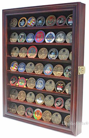 LOCKABLE Military Challenge Coin Display Case Cabinet Rack Holder, , The Military Gift Store, Challenge COIN DISPLAY STANDS - Coin Display Rack