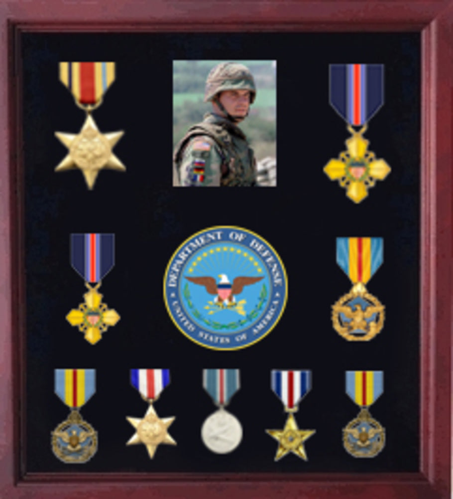Military Display Cases American Medals Display Case., , The Military Gift Store, Military medal and Certificate frame