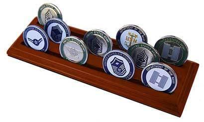Military Collectible Challenge Coin Holder (3 Rows), , The Military Gift Store, Challenge COIN DISPLAY STANDS - Coin Display Rack