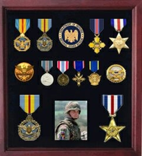 Military Medal Display case, American medal Shadowbox - Black, , The Military Gift Store, Military Award And Medal Display Case (59)