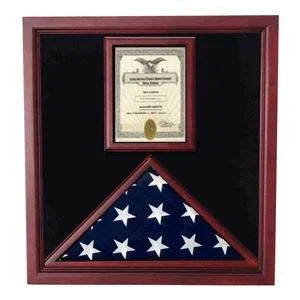 Flag and Document Case - Vertical 8 1/2 x 11 Document, hold a USA 3' x 5' flag, Flag and Document Case - Vertical 8 1/2 x 11 Document, The Military Gift Store, Flag and Document Case