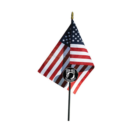 POW/MIA Veteran Grave Marker With 30 Inch Tall American Cemetery Flag, Officially Licensed Military Seal., POW/MIA Veteran Grave Marker With 30 Inch Tall American Cemetery Flag, The Military Gift Store, Grave Marker