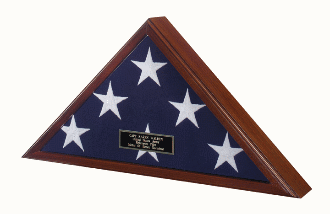 Triangle Flag Case, Triangle Flag Case, Premium American-Made Flag Display for 5x9.5 Burial Flags, , The Military Gift Store, Burial Flag Cases