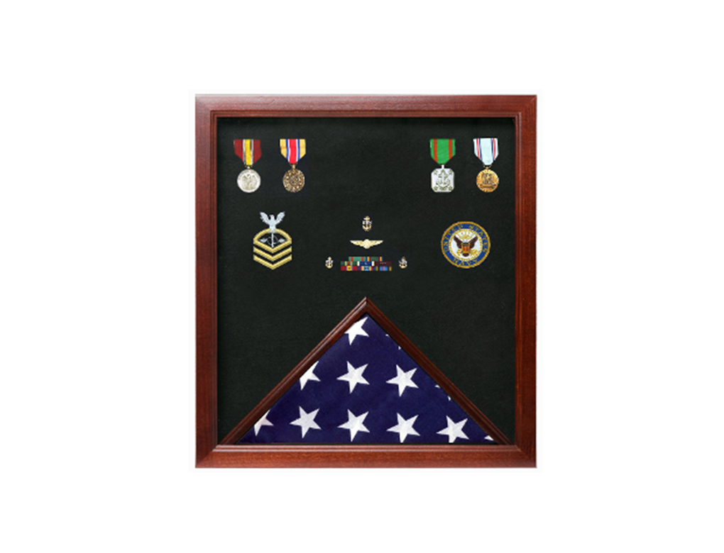 Flag Connections Military Flag and Medal Display Case., , The Military Gift Store, Burial Flag Case (42)