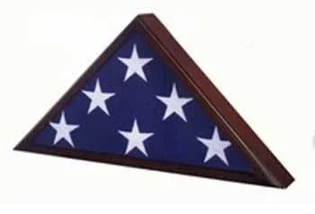 Veteran Dark Cherry Flag Case, , The Military Gift Store, Ceremonial Flag Display Triangle