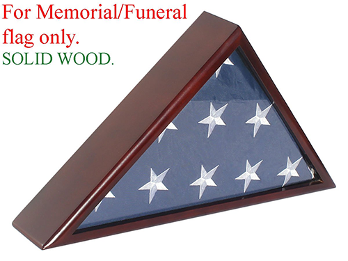 Flag Connections Solid Wood Memorial Flag Display Case Frame for 5x9.5' Flag, Solid Wood Memorial Flag Display Case Frame for 5x9.5' Flag, The Military Gift Store, Flag Case