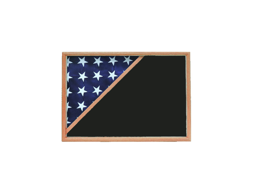 Shadow box for 5x9.5 flag , Oak, , The Military Gift Store, Flag Display Cases For 3'X5' Flag