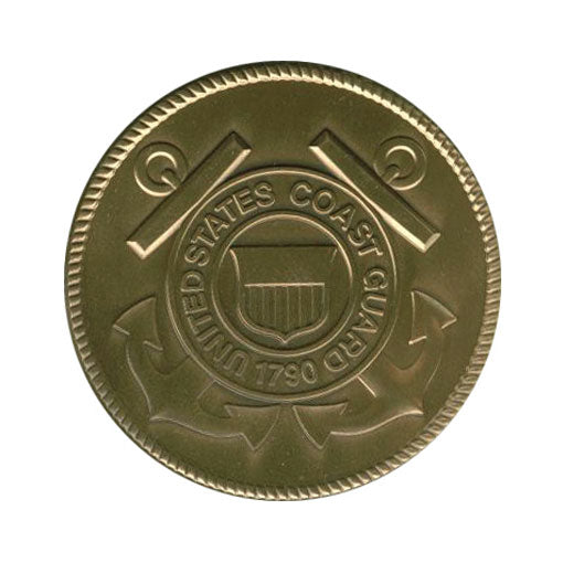 Coast Guard Service Medallion, Brass Coast Guard Medallion, , The Military Gift Store, Military Service Medallions