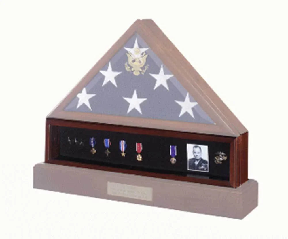 Medal Display Case , Pedestal , Medal Holder, Available in Cherry or Walnut Wood, Medal Display Case , Pedestal , Medal Holder, Available in Cherry, The Military Gift Store, Medal Display Case