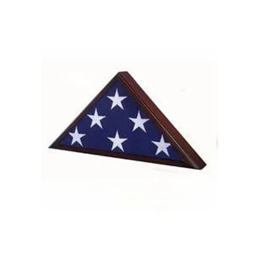 Veteran Dark Cherry Flag Case - Cherry, , The Military Gift Store, Ceremonial Flag Display Triangle