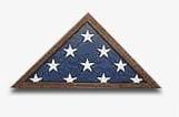 Red Oak Flag Display Case - Walnut Material Case, , The Military Gift Store, Ceremonial Flag Display Triangle