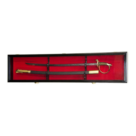 Sword Frames, Sword Display Case, Sword Cabinets, Red Felt - The Military Gift Store