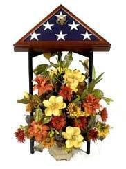 Tri-column Display Stand., , The Military Gift Store, Flag and Medal Display Cases