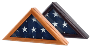 Commander Deluxe Flag Display Case for 3ft x 5ft Flag - Oak, , The Military Gift Store, Flag Display Cases For 3'X5' Flag