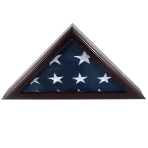 Officers Flag Display Case For 3ft X 5ft Flag - Cherry Finish.