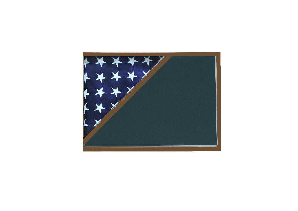 Shadow box for 5x9.5 flag, Walnut Finish, , The Military Gift Store, Flag Display Case For 5'x9.5' Flag