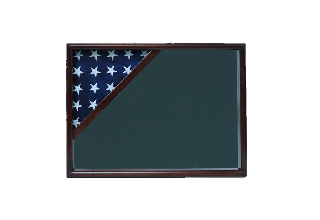 Shadow box for 3x5 flag, Walnut finish, , The Military Gift Store, Display Case For Flag