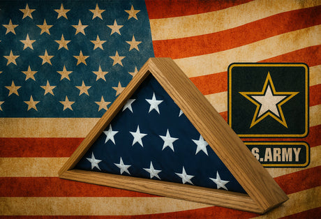 Flag Case for 5ft x 9.5ft Flag, Burial Flag Display Case