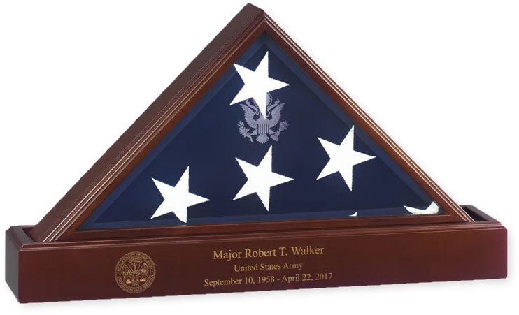 Honoring Service with the Flag and Base Display Case