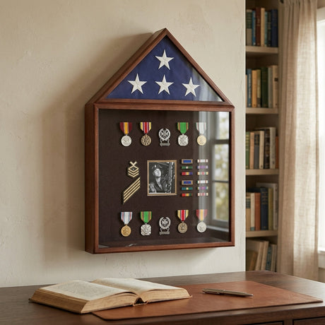 Flag and Badge Display Case, Flag and Badge Display Cases