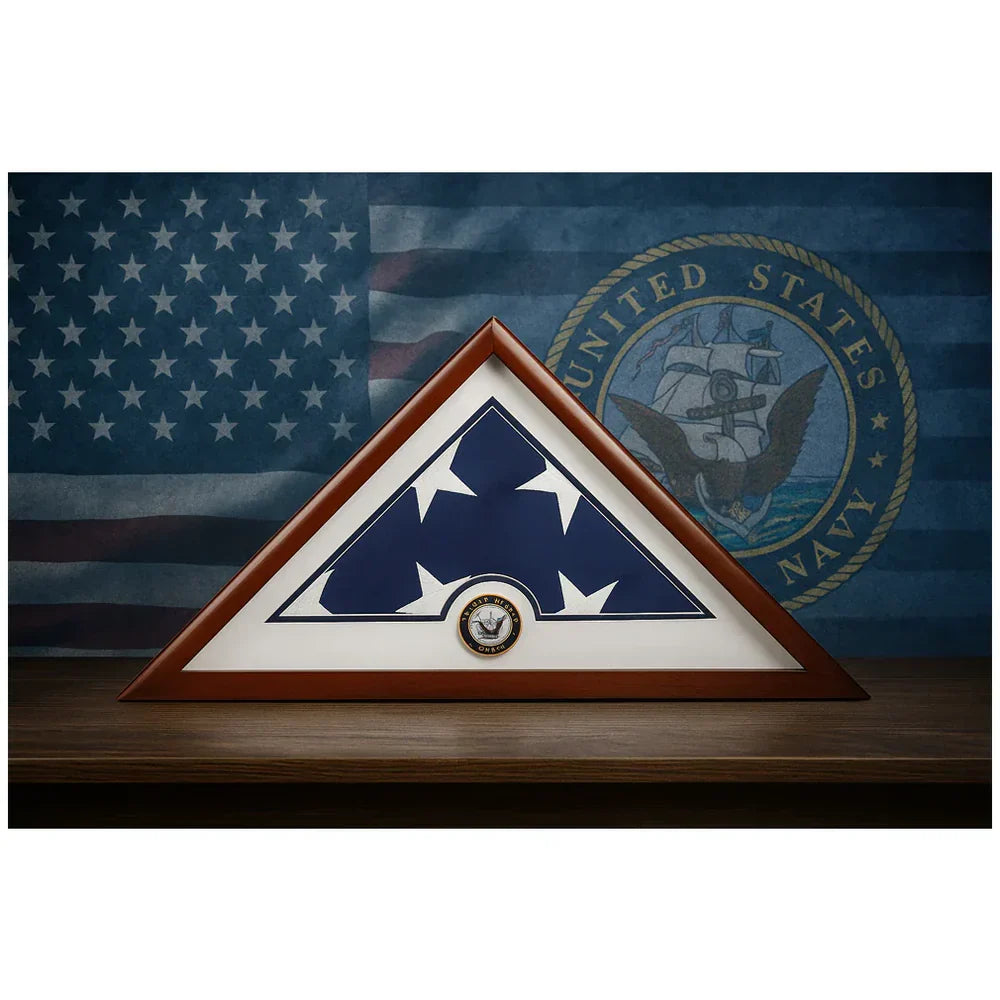 Navy Flag Display Case – Honoring Service, Strength, and Sea Leadershi ...