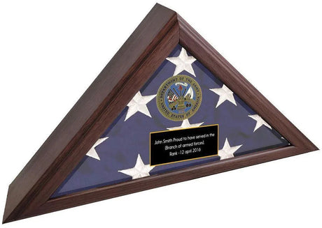 Personalized flag display case 