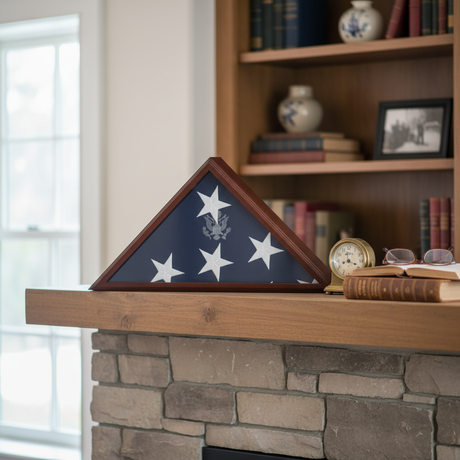 American flag case sizes, military flag case sizes, burial flag display case size